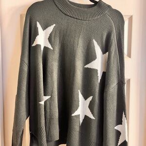 True Craft Dark Gray Star Sweater